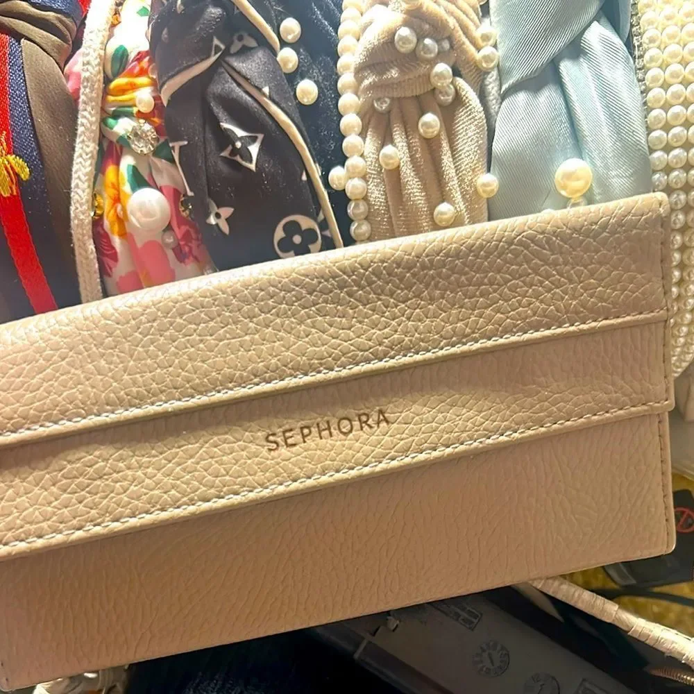 Sephora Cream Cosmetic Bag